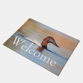 雄カンヴァスバックアヒル ドアマット (アングル)