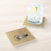 雄ガッドウォールアヒル ガラスコースター (アングル)