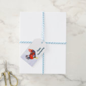 雄ガリン質オンドリパーソナライズされたスタ ギフトタグ (より糸つき)