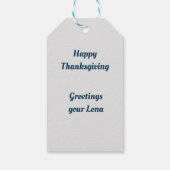 雄ガリン質オンドリパーソナライズされたスタ ギフトタグ (裏面)