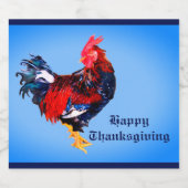 雄ガリン質オンドリパーソナライズされたスタ スパークリングワインラベル (シングルラベル)