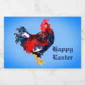 雄ガリン質オンドリパーソナライズされたスタ スパークリングワインラベル (シングルラベル)