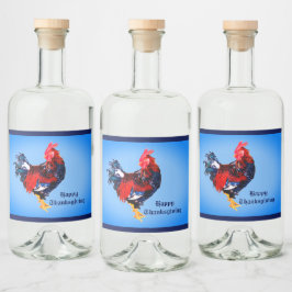 雄ガリン質オンドリパーソナライズされたスタ リキュールボトルラベル