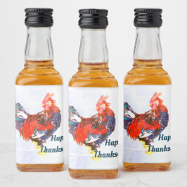 雄ガリン質オンドリパーソナライズされたスタ リキュールボトルラベル