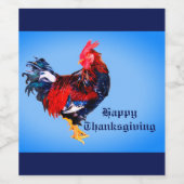 雄ガリン質オンドリパーソナライズされたスタ ワインラベル (シングルラベル)