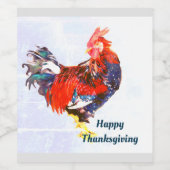 雄ガリン質オンドリパーソナライズされたスタ ワインラベル (シングルラベル)