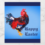 雄ガリン質オンドリパーソナライズされたスタ ワインラベル (シングルラベル)