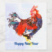 雄ガリン質オンドリパーソナライズされたスタ ワインラベル (シングルラベル)