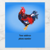 雄ガリ科オウスターミニパドフォリオラベル ワインラベル (シングルラベル)