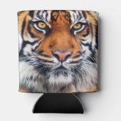 雄シベリアのトラ絵を描の写真 缶クーラー (裏面)