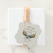 〔雄ジカの〕枝角とバラサンキューラベル フェイバータグ (インサイチュ)