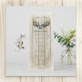 〔雄ジカの〕枝角とバラ結婚式 プログラム