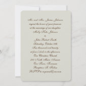 〔雄ジカの〕枝角とピンクローズ素朴結婚式招待状 招待状 (裏面)