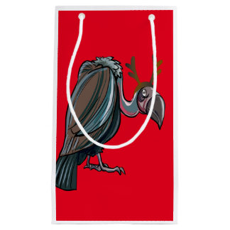 (雄ジカの)枝角のギフトバッグを持つハゲタカ スモールペーパーバッグ