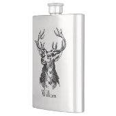 (雄ジカの)枝角のシカが付いているMongramの雄鹿の頭部 フラスク (左)