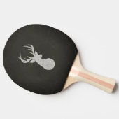 (雄ジカの)枝角のチョークのスケッチを持つシカ 卓球ラケット (横)