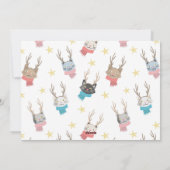 (雄ジカの)枝角の写真の「Meowyクリスマス」の休日猫 シーズンカード (裏面)