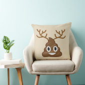 (雄ジカの)枝角を搭載するウンチEmoji クッション (椅子)