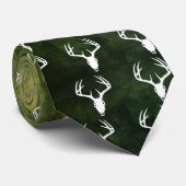 (雄ジカの)枝角を搭載するシカの狩りのスカル ネクタイ (ロール)