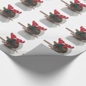 (雄ジカの)枝角を搭載するメリーなRatmas ラッピングペーパー (角)