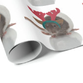 (雄ジカの)枝角を搭載するメリーなRatmas ラッピングペーパー (ロールコーナー)