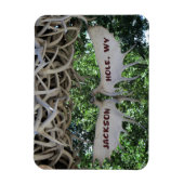 〔雄ジカの〕枝角アーチジャクソンホールワイオミング旅行 マグネット (縦)