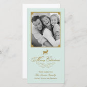 〔雄ジカの〕枝角クラシック休日/クリスマスフォトカード シーズンカード (正面/裏面)