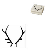 〔雄ジカの〕枝角スタンプ ラバースタンプ (押印)