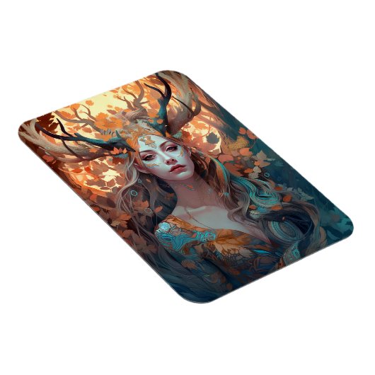 〔雄ジカの〕枝角ファンタジー マグネット (右側)