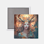 〔雄ジカの〕枝角ファンタジー マグネット (正面/裏面)