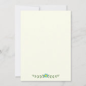 〔雄ジカの〕枝角フローラ結婚モノグラムのリハーサル 招待状 (裏面)