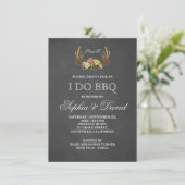 〔雄ジカの〕枝角ユニークフローラチョークI do BBQ招待状 招待状 (スタンド正面)