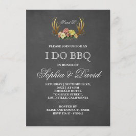 〔雄ジカの〕枝角ユニークフローラチョークI do BBQ招待状 招待状