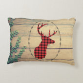 〔雄ジカの〕枝角付き鹿葉頭 アクセントクッション (裏面)