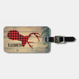 〔雄ジカの〕枝角付き鹿葉頭 ラゲッジタグ