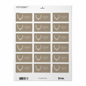 〔雄ジカの〕枝角差出人住所ラベル ラベル (フルシート)