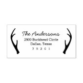 〔雄ジカの〕枝角差出人住所 ラバースタンプ (インプリント)