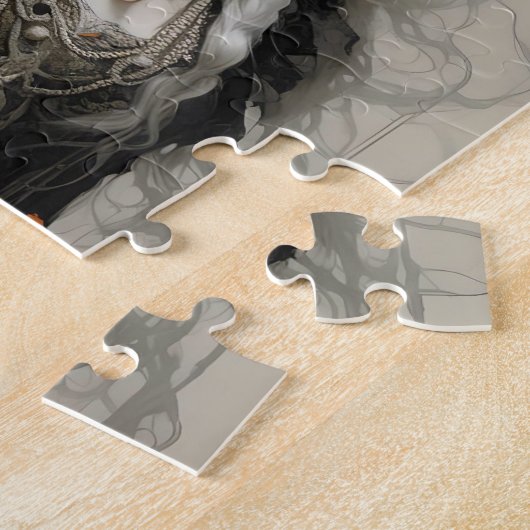 〔雄ジカの〕枝角異教のを持つ女神 ジグソーパズル (側面)