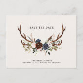 〔雄ジカの〕枝角素朴が海軍のバーゴーニュ·フローラの脚結婚本を作る 案内ポストカード (正面)