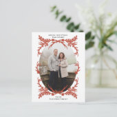 〔雄ジカの〕枝角素朴のクリスマスカード シーズンポストカード (スタンド正面)