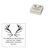 〔雄ジカの〕枝角素朴アドレスのラバースタンプ ラバースタンプ (押印)