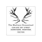 〔雄ジカの〕枝角素朴アドレスのラバースタンプ ラバースタンプ (インプリント)