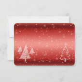 〔雄ジカの〕枝角素朴ウィンターウェディングRSVP招待状 出欠カード (裏面)