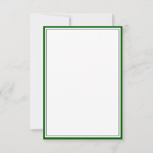 〔雄ジカの〕枝角素朴グリーンエッジウェディングRSVP 出欠カード (裏面)