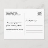 〔雄ジカの〕枝角素朴フローラBurgundy Wood日付を保存 案内ポストカード (裏面)