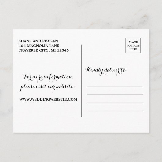 〔雄ジカの〕枝角素朴フローラBurgundy Wood日付を保存 案内ポストカード (裏面)