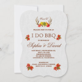 〔雄ジカの〕枝角素朴秋ボホI do BBQ招待状 招待状