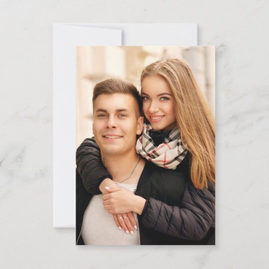 〔雄ジカの〕枝角素朴Bohoフローラ写真Save the Date セーブザデート (裏面)