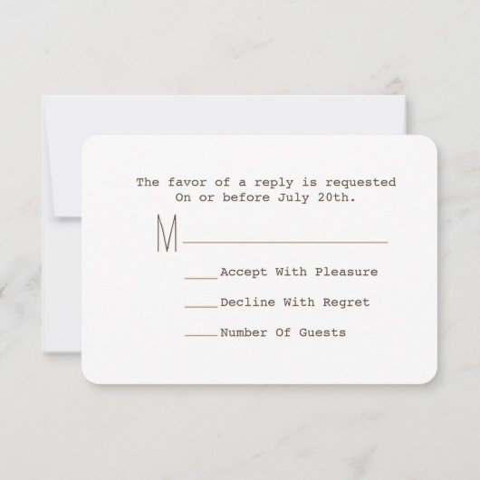 (雄ジカの)枝角 + 野生の花のボール紙刺激を受けたなRSVP 出欠カード (裏面)