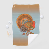 雄トルコカラフルの羽ファーン葉テール ゴルフタオル (インサイチュ)